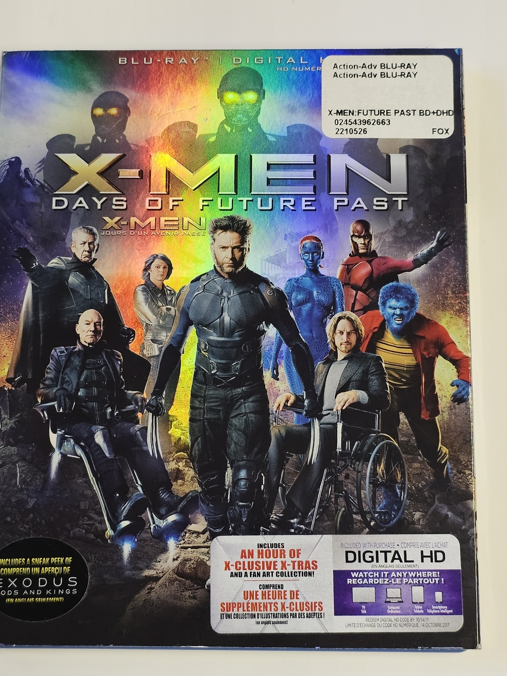 X-Men Days of Future Past Blu-ray 2014 Slipcover Insert
